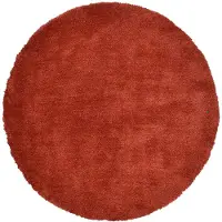 Tom Tailor Hochflor-Teppich HOME "Shaggy Teppich Cozy", braun (rost), H:25mm Ø:140cm, Polyester, Teppiche, Hochflor-Teppich, Uni Farben, auch in Pastell Farben, weich & kuschelig