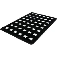 Kleine wolke Badematte "Boxes, Badvorleger, Badezimmer Teppich", schwarz (schwarz weiß), H:20mm, Polyacryl, Badematten, Badematte, Badteppich, modernes Design, Hoch/Tief Effekt