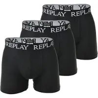 Replay Boxershorts "Boxershort 3er Pack", Herren, Gr. M, schwarz, Obermaterial: 95% Baumwolle CO. 5% Elasthan EL., Unterhosen Boxershorts