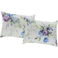 Wirth Dekokissen "MONTROSE" Gr. 1, lila (blau, violett, bedruckt gemustert), B:40cm L:40cm, Polyester, Dekokissen_Sitzkissen_Kissenhüllen, Dekokissen, Kissenhülle ohne Füllung, 2 Stück