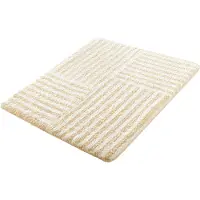 Kleine wolke Badematte "Chelsea, Badvorleger, Badezimmer Teppich", beige (sandbeige), H:20mm, Polyester, Badematten, Badematte, Badteppich, modernes Design, gestreift