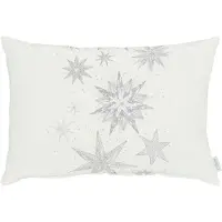 Apelt Dekokissen "5843", bunt (silberfarben, weiß, sterne), B:35cm L:50cm, Polyester, Dekokissen_Sitzkissen_Kissenhüllen, Dekokissen