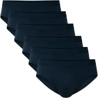 Calida Slip "Slip MEN BRIEF NATURAL BENEFIT 6er Pack", Herren, Gr. M, blau (dunkelblau), Obermaterial: 94% Baumwolle CO. 6% Elasthan EL., Unterhosen Slip