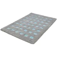 Kleine wolke Badematte "Boxes, Badvorleger, Badezimmer Teppich", grün (opal), H:20mm, Polyacryl, Badematten, Badematte, Badteppich, modernes Design, Hoch/Tief Effekt