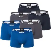 BOSS Boxershorts "Boxershort Trunk 3P Power 6er Pack", Herren, Gr. XL, blau, Obermaterial: 95% Baumwolle CO. 5% Elasthan EL., Unterhosen Boxershorts