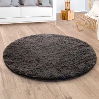 Paco Home Hochflor-Teppich "Silky 591", rund, 37 mm Höhe, Uni Farben, besonders weich und kuschelig
