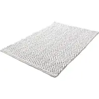 Kleine wolke Badematte "Switch, Badvorleger, Badezimmer Teppich", beige (macadamia), H:5mm, Baumwolle, Polyester, Badematten, Badematte, Badteppich, handgefertigt, Wendedesign, geometrisches Muster