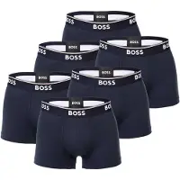 BOSS Boxershorts "Boxershort Trunk 3P Power 6er Pack", Herren, Gr. M, blau (dunkelblau), Obermaterial: 95% Baumwolle CO. 5% Elasthan EL., Unterhosen Boxershorts