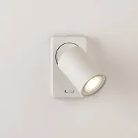 Searchlight Wandleuchte Switched, weiß, Aluminium, Schalter, GU10