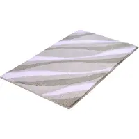 Kleine wolke Badematte "Dream, Badvorleger, Badezimmer Teppich", weiß (auster), H:20mm, Polyacryl, Badematten, Badematte, Badteppich, Wellen Design