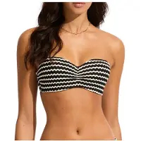 Seafolly - Women's Mesh Effect Bustier Bandeau - Bikini-Top Gr 32 orange