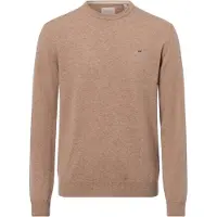 Gant für Herren. 87211 Pullover mit Rundhalsausschnitt aus feiner brauner Wolle (XXL), Lässig, Langarm