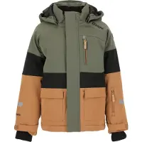 ZigZag Winter-Skijacke Taylora W-PRO 15.000 (4-Wege-Stretch, wasserdicht, winddicht) khaki/braun Kinder