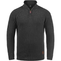 !Solid Troyer SOLID "Troyer SDXenox", Herren, Gr. XXL, grau (med grau m), Obermaterial: 100% Baumwolle CO., Pullover Troyer