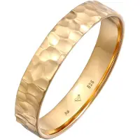 KUZZOI Silberring "Ring Bandring Herrenring Freundschaftsring 925 Silber" Gr. 56, gold, Fingerringe, Herren, 56, Silber 925 (Sterlingsilber), Silberring