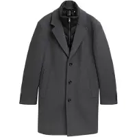 Tom Tailor Herren 2-in-1 Wollmantel mit Abnehmbarer Innenjacke, 30504 - Dark Ant