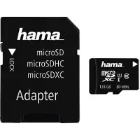 Hama Speicherkarte "microSD Karte, Memory Fast, + Adapter/Mobile, Class 10 UHS-I", schwarz, 128 GB, Speicherkarten, Speicherkarte