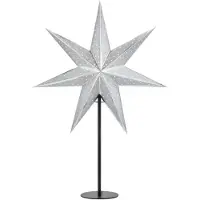 Markslöjd Standstern Glitter silber, H 45 cm x T 16 cm x L 45 cm