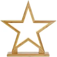 Markslöjd BOBO Standstern Bambus natur, LED, H 33 cm x T 6,5 cm x B 32 cm