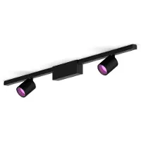 Philips Hue Perifo Basis-set Gerade Deckenleuchte Schwarz (2 Spots)
