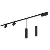Philips Hue Perifo Basis-set Gerade Deckenleuchte Schwarz (2 Spots, 2 Pendel)