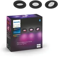 Philips Hue Centura Einbaustrahler White & Color Rund Schwarz Dreierpack