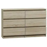 Top E Shop Topeshop M6 120 SON 2X3, Eiche, 6 Schublade(n), Partikelbord, Einfarbig, Modern, Partikelbord