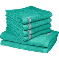 Ross Handtuch Set "Sinfonie", blau (karibik), Frottier, Frottier, Obermaterial: 100% Baumwolle, Handtuch-Sets, Handtuch Set, beinhaltet: Handtücher und Badetücher