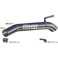 ERNST Abgasrohr 062411 hinten für OPEL GENERAL MOTORS