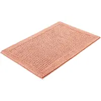 Kleine wolke Badematte "Net, Badvorleger, Badezimmer Teppich", orange (papaya), H:17mm, Baumwolle, Badematten, Badematte, Badteppich, Uni Farben, rutschhhemmend