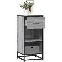vidaXL Sideboard Grau Sonoma 35,5x35x76 cm Holzwerkstoff und Metall