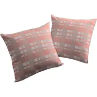 Wirth Dekokissen "Laufenberg" Gr. 1, rot (apricot, kariert), B:40cm L:40cm, Baumwolle, Polyester, Dekokissen_Sitzkissen_Kissenhüllen, Dekokissen, Kissenhülle ohne Füllung, 2 Stück