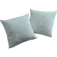 Wirth Dekokissen "Swift" Gr. 1, blau (blau, gemustert), B:40cm L:40cm, Baumwolle, Dekokissen_Sitzkissen_Kissenhüllen, Dekokissen, Kissenhülle ohne Füllung, 2 Stück