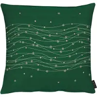 Apelt Dekokissen "1504" Gr. 1, grün (goldfarben, grün, sterne), B:49cm H:0,1cm L:49cm, Polyester, Dekokissen_Sitzkissen_Kissenhüllen, Dekokissen, Kissenhülle ohne Füllung, 1 Stück