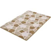 Kleine wolke Badematte "Sintra, Badvorleger, Badezimmer Teppich", beige (macadamia), H:15mm, Polyacryl, Badematten, Badematte, Badteppich, modernes Mosaikdesign