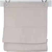 Kutti Heimtextilien Raffrollo / Ösenrollo verdunkelnd Dimout ohne Bohren creme 45 x 130 cm