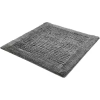 Kleine wolke Badematte "Net, Badvorleger, Badezimmer Teppich", grau (schiefer), H:17mm, Baumwolle, Badematten, Badematte, Badteppich, Uni Farben, rutschhhemmend