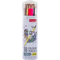 Bruynzeel Kleurpotlood 18st metallic en neon | Set a 18 stuk