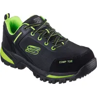 SKECHERS Berufsschuh "Gatlon S3L" Gr. 40, bunt (schwarz, neongelb), 40, atmungsaktiv, Leder, Schuhe, Berufsschuh, Sicherheitsschuh, Schnürschuh mit rutschhemmender Laufsohle, S3L, Topseller