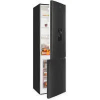 Exquisit Kühl-Gefrierkombination KGC265-70-WS-040E inoxlook-az | 260 L Volumen | Kühlgefrierkombination freistehend mit Wasserspender | Alarm | 4 Sterne gefrieren