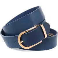 Anthoni Crown Ledergürtel , Damen, Gr. 105, blau, Leder, unifarben, Gürtel Ledergürtel, Pflanzlich gegerbter Vollrindledergürtel