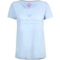 LIEBLINGSSTÜCK T-Shirt "CiaEp", Damen, Gr. L (40), blau (skyway), Jersey, Obermaterial: 100% Baumwolle, clean, unifarben, regular fit taillenbedeckt, Rundhals, Shirts T-Shirt, mit Logo-Print