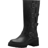 Tamaris Damenschuhe Reißverschluss Schaftstiefel Schwarz Freizeit