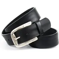 Anthoni Crown Ledergürtel , Herren, Gr. 110, schwarz, Leder, unifarben, Gürtel Ledergürtel, Jeansgürtel mit Schnalle im Antik-Look