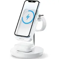 Forever Power bank 5000 mAh Magsafe 15W induktives Ladegerät Induktionsladegerät Ladestation Telefon Kopfhörer Tablet Smartwach 5in1 mit powerbank, iPhone Apple Watch AirPods