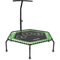 VirtuFit Fitness-Trampolin Pro mit Haltegriff Schwarz 127 cm