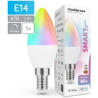 Modee Lighting E14 LED-Lampe B35 4,9W 470lm 2700K warmweiß 5 Stück dimmbar