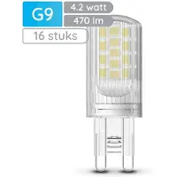 Modee Lighting G9 LED-Kapsellampe 4,2W 470lm 4000K neutralweiß 16 Stück
