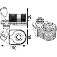 MAHLE ORIGINAL Ölkühler, Motoröl clc203000s für IVECO FIAT