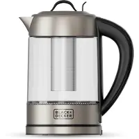 Black & Decker BXKE2205E, 1,7 l, 2200 W, Schwarz, Edelstahl, Transparent, Regelbare Temperatur, Wasserstandsanzeige, Drahtlos